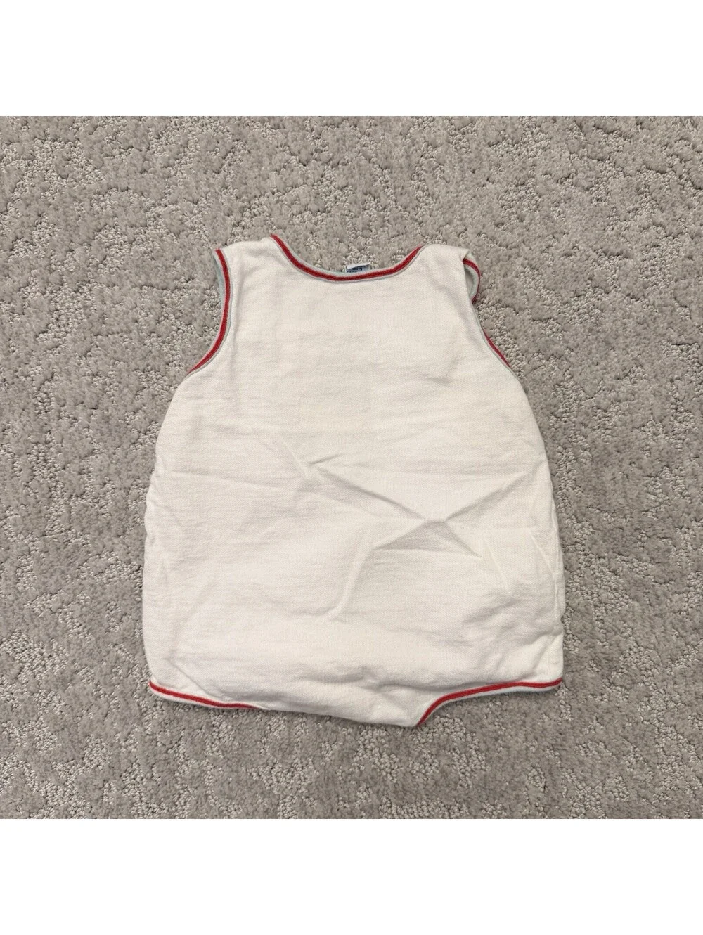 Vintage Carter's Romper One-Piece 6 Months White Sleeveless Sailboat Nautical